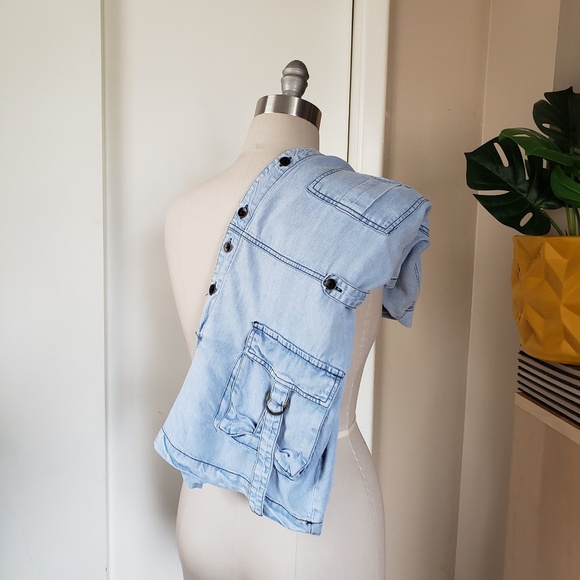 Vintage Havana Denim Romper Size Medium NEW! - Picture 3 of 12